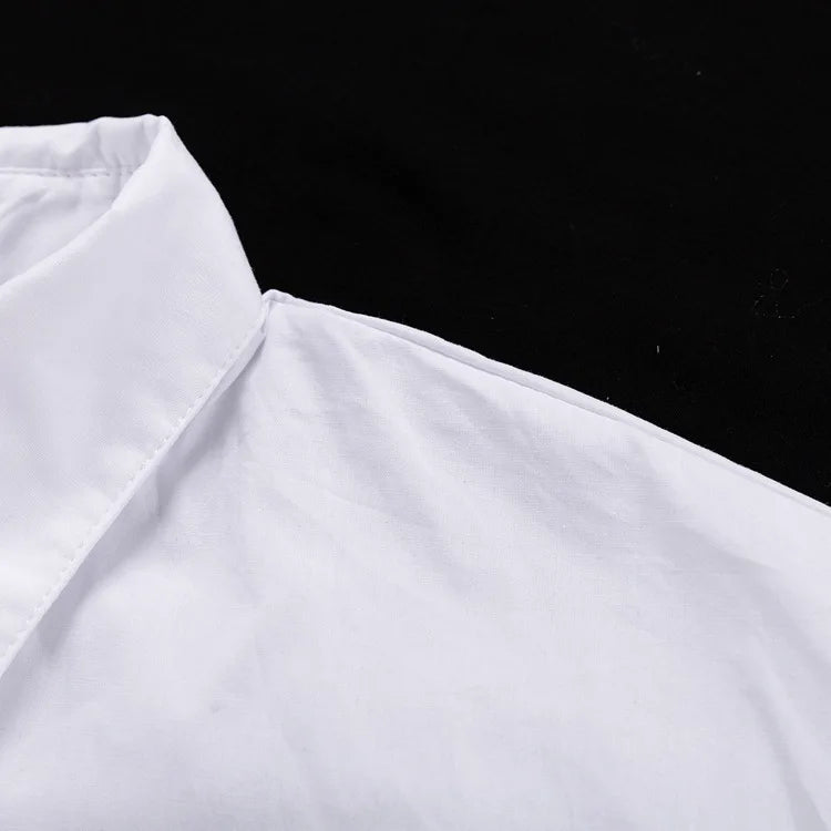 Minimalist Patchwork Oversized Work Blouse