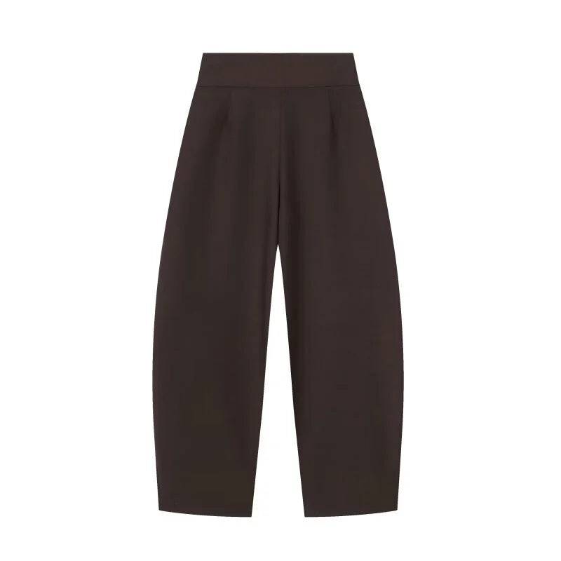 Wide Leg Pleated Trousers