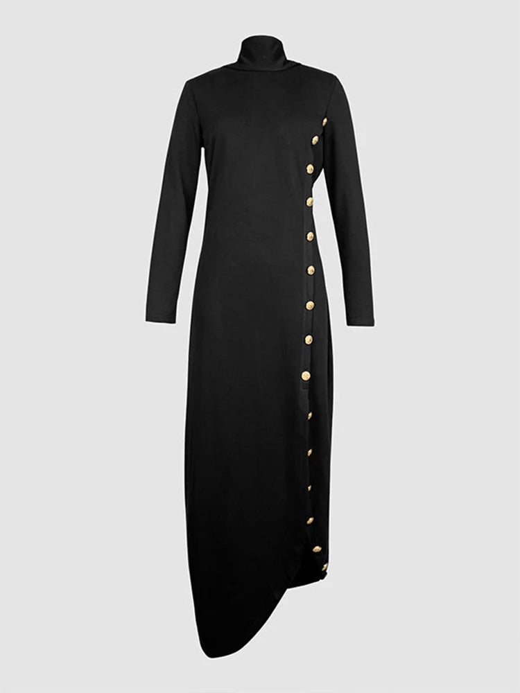 Shawl Collar Maxi Dress