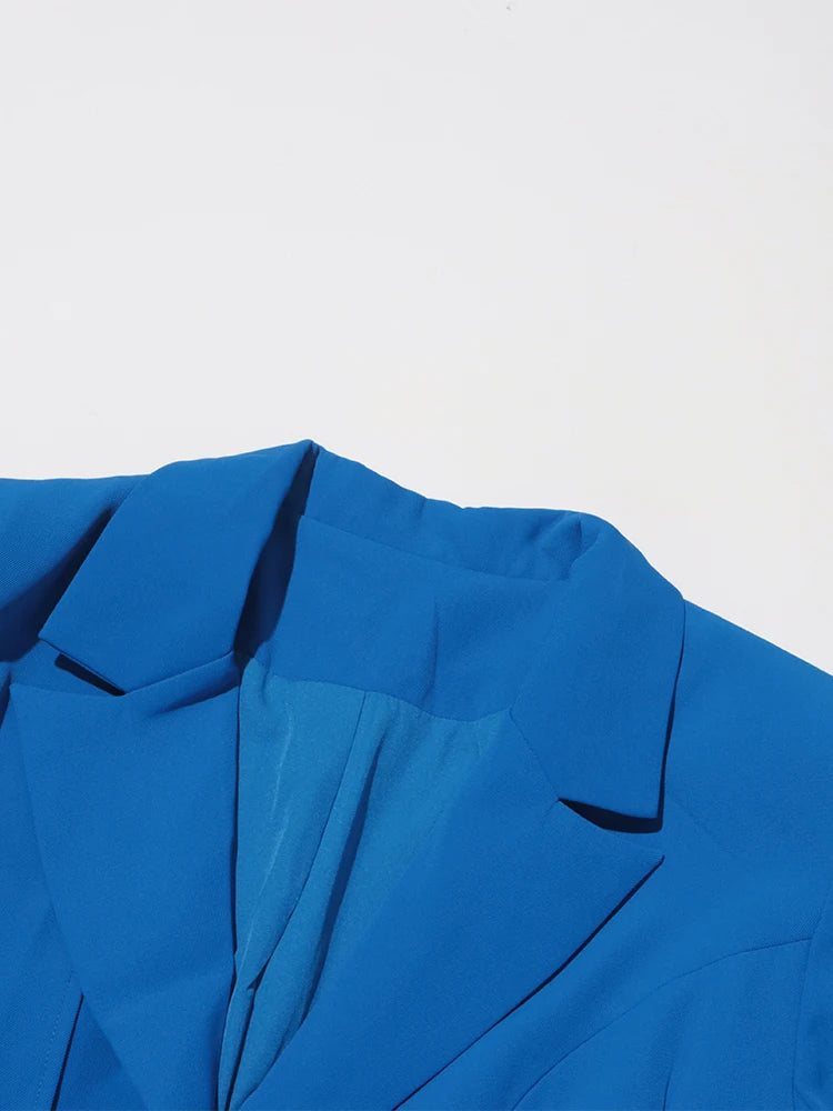 Patchwork Notch Lapel Blazer