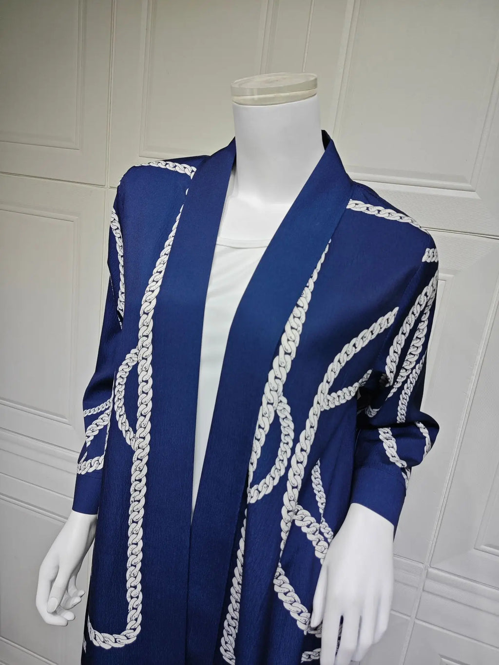 Abaya Cardigan & Wide-Leg Trousers Set