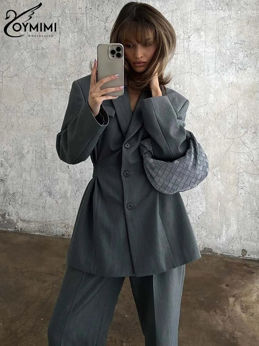 Structured Tunic & Straight Trousers Set
