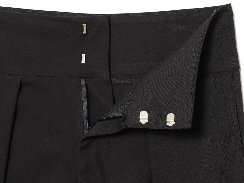 Wide Leg Pleated Trousers