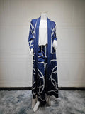 Abaya Cardigan & Wide-Leg Trousers Set
