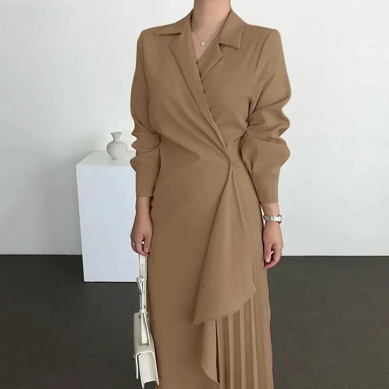 Waist-Cinched Maxi Shirt Dress
