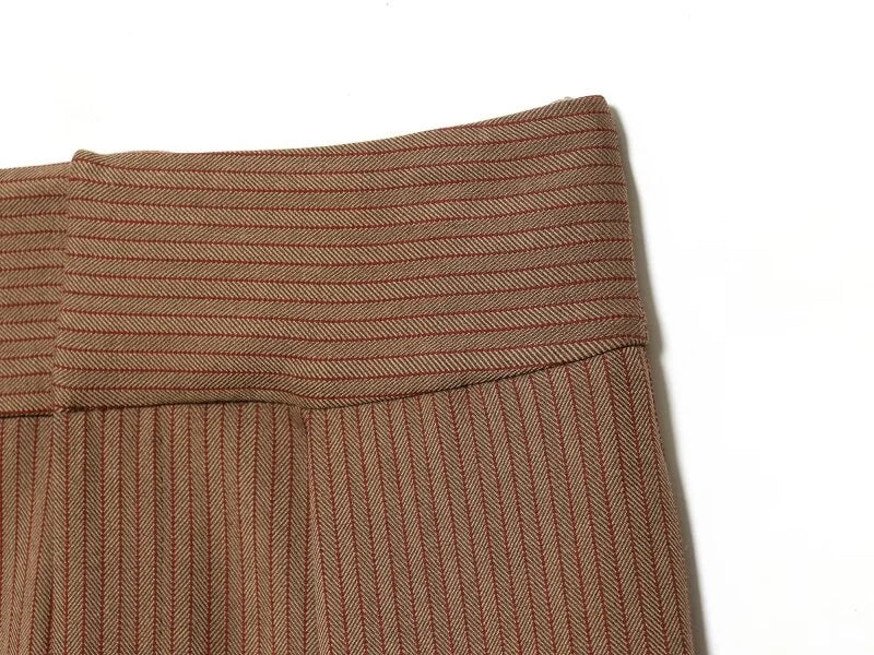 Wide Leg Pleated Trousers
