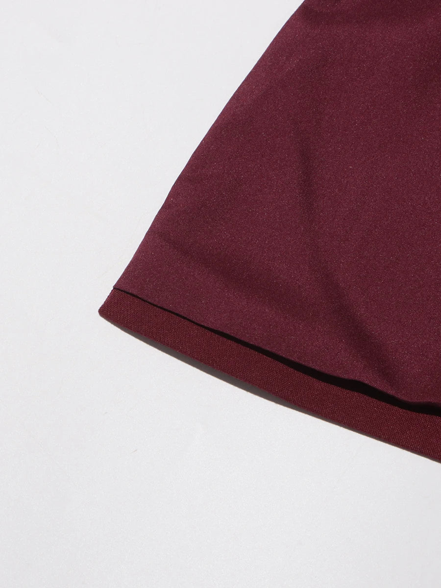 Notch Lapel Top & Straight Trousers Set
