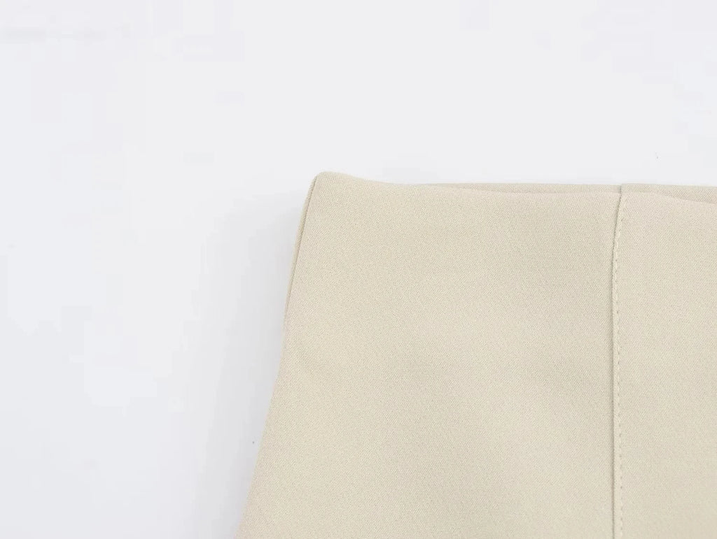 High-Waist Pleated Fluid Wide-Leg Trousers