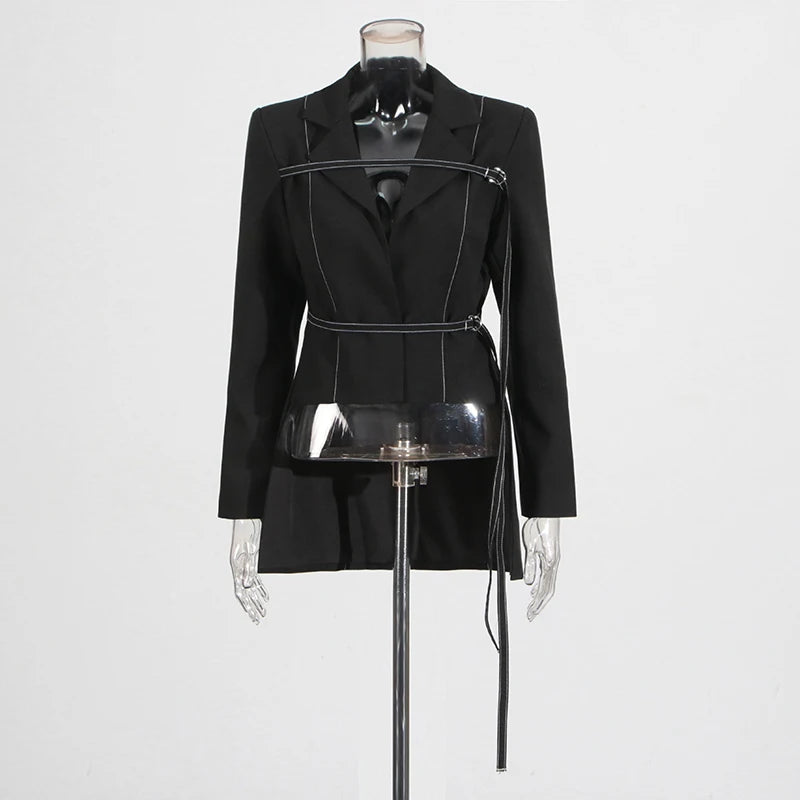 Notch Lapel Top & Straight Trousers Set