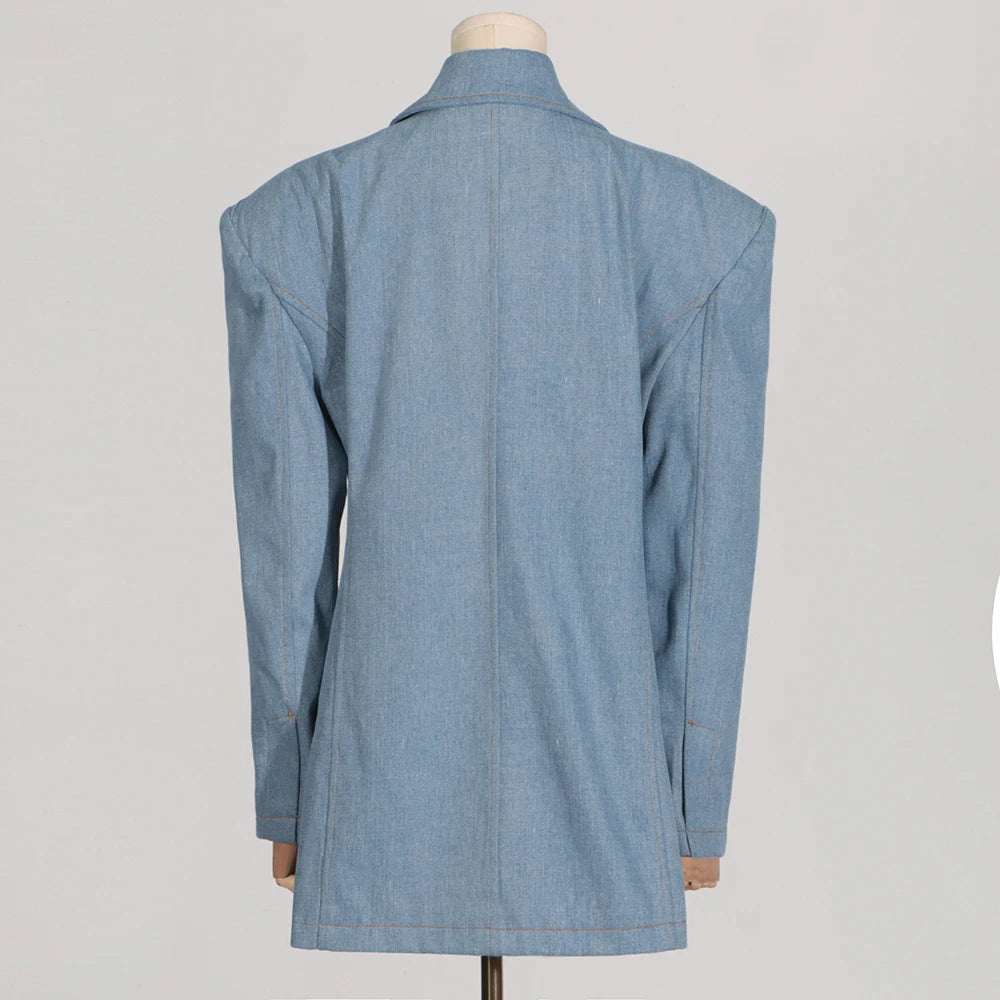 Minimalist Lapel Button Jacket