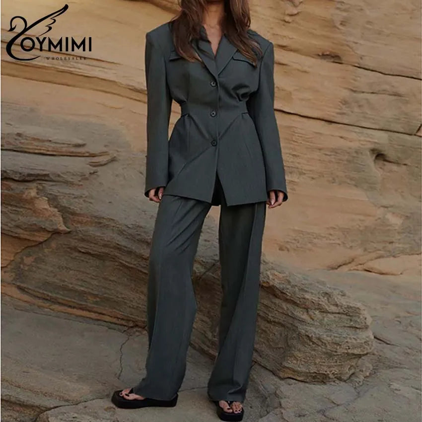 Structured Tunic & Straight Trousers Set