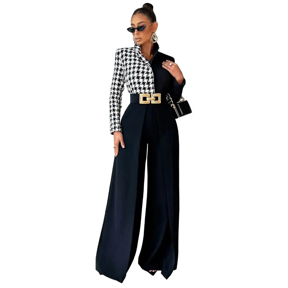 Asymmetric High-Waist Wide-Leg Trousers