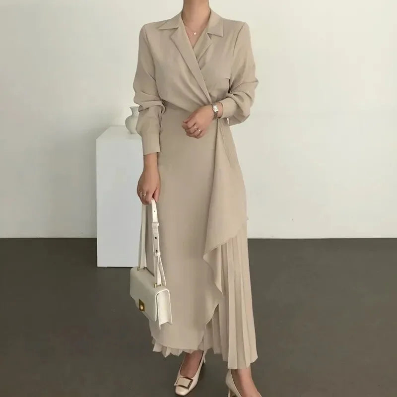 Waist-Cinched Maxi Shirt Dress