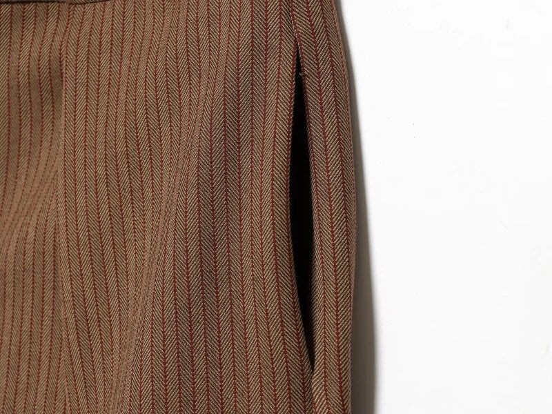 Wide Leg Pleated Trousers