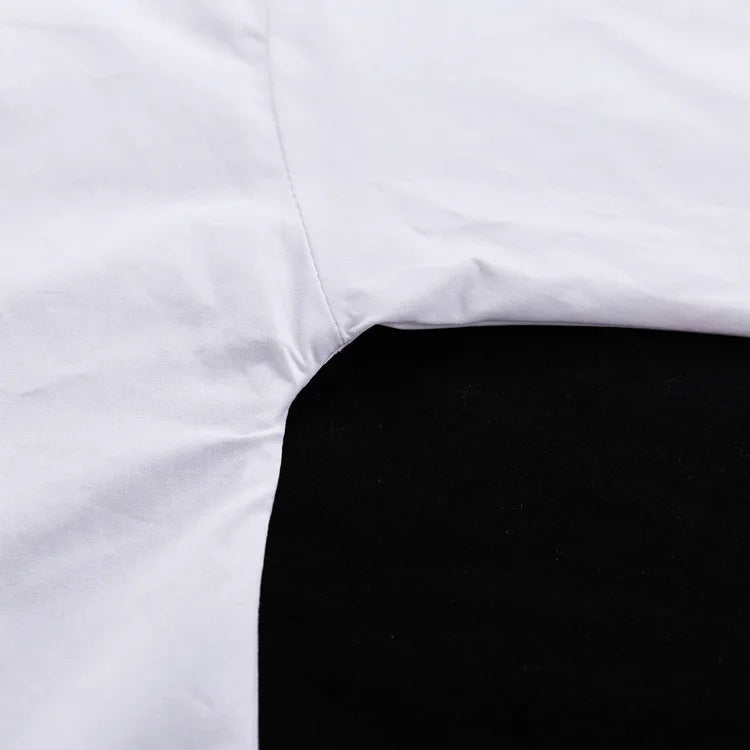 Minimalist Patchwork Oversized Work Blouse