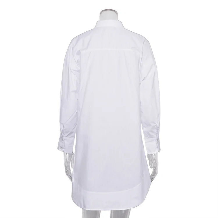Minimalist Patchwork Oversized Work Blouse
