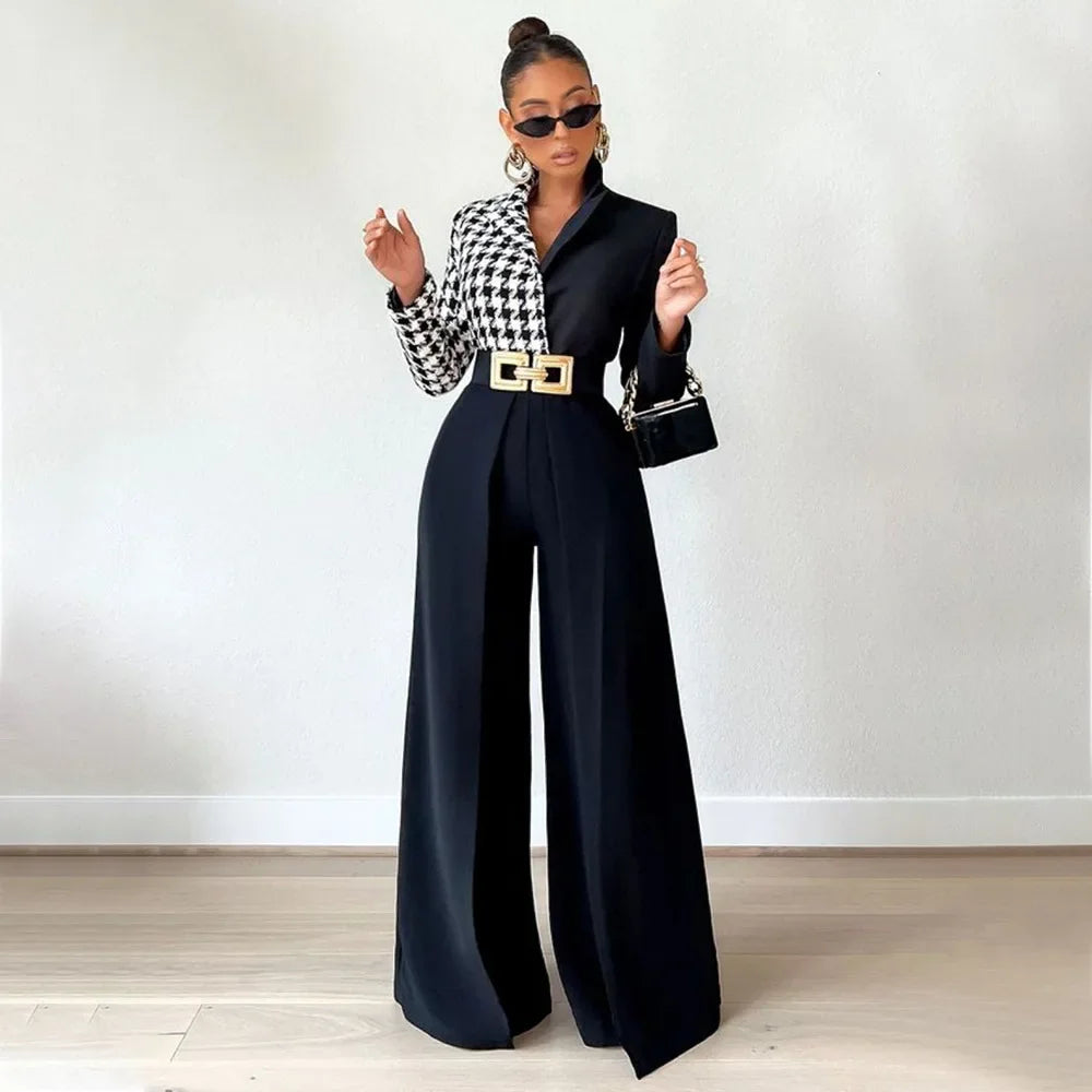 Asymmetric High-Waist Wide-Leg Trousers