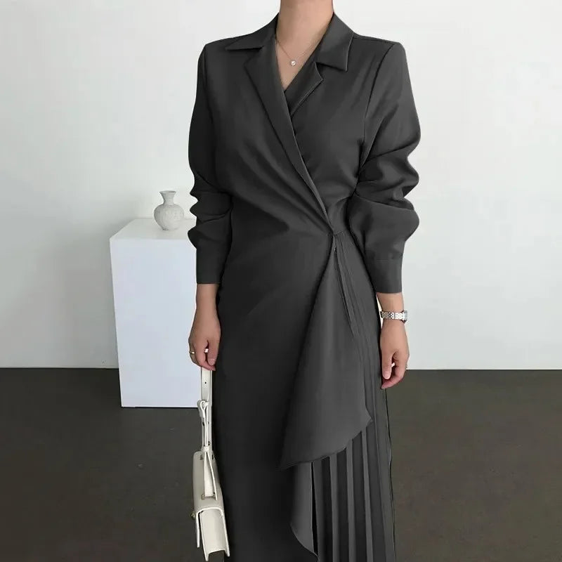 Waist-Cinched Maxi Shirt Dress