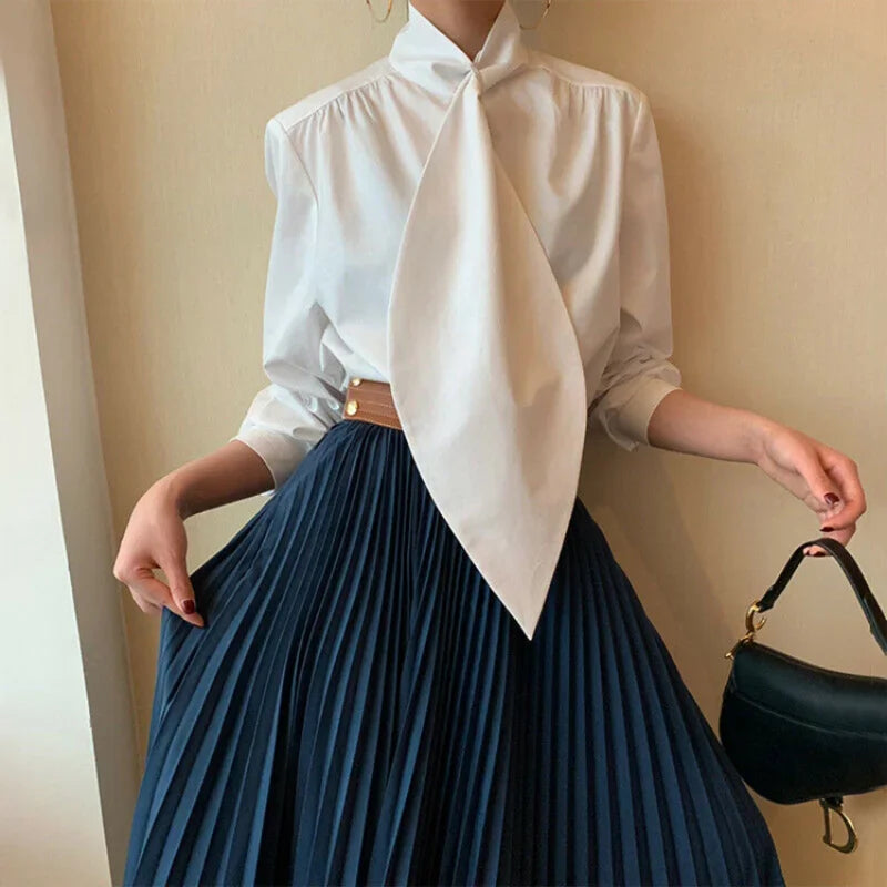 High-Neck Loose Fit Work Shirt