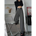 High-Waist Wide-Leg Suit Trousers
