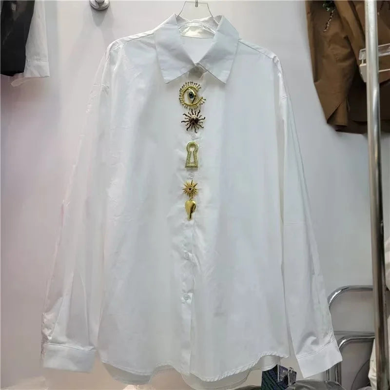 Cotton Long Sleeve Chic Blouse