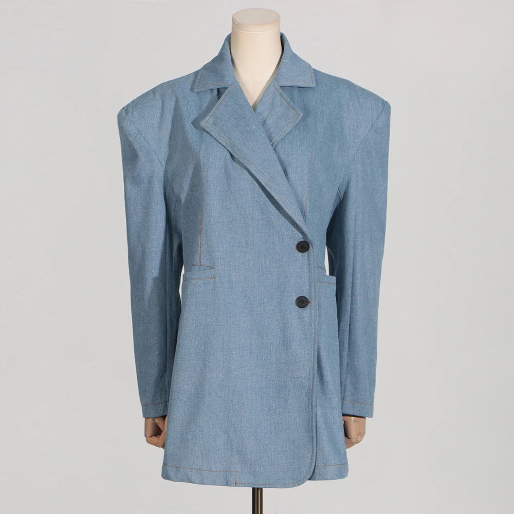Minimalist Lapel Button Jacket