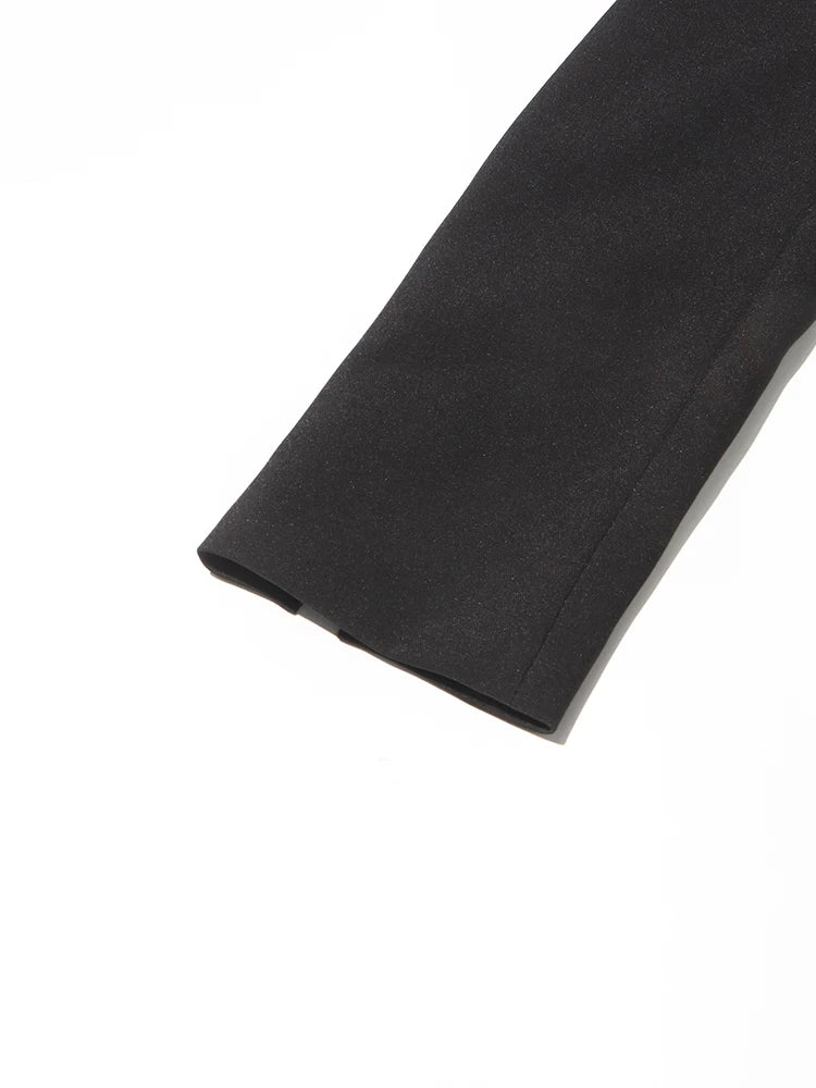 Asymmetric Slim Tunic Blazer