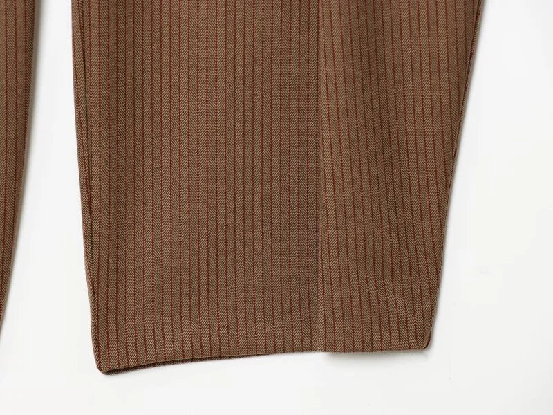 Wide Leg Pleated Trousers