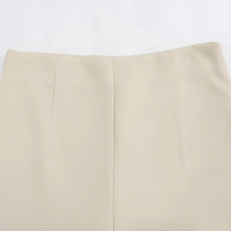 High-Waist Pleated Fluid Wide-Leg Trousers