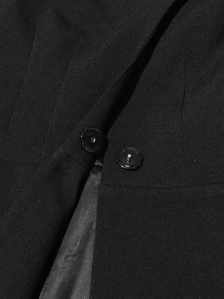 Asymmetric Slim Tunic Blazer