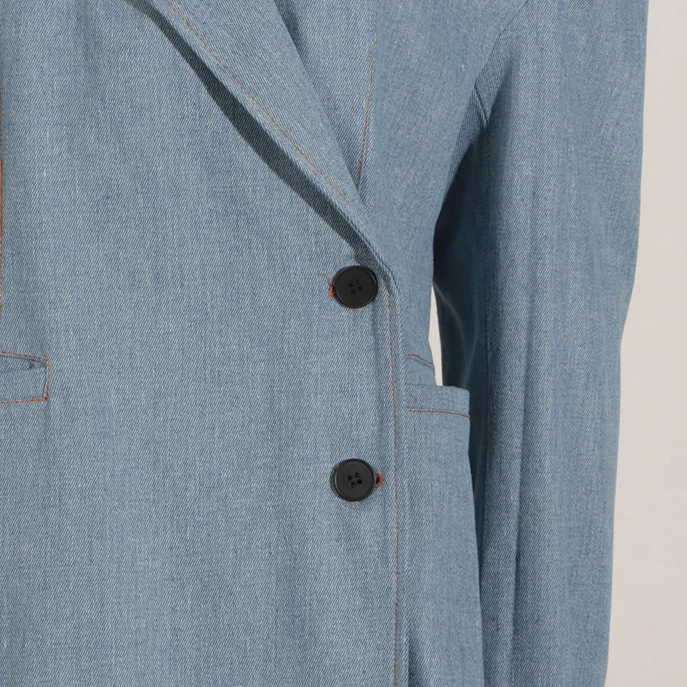 Minimalist Lapel Button Jacket