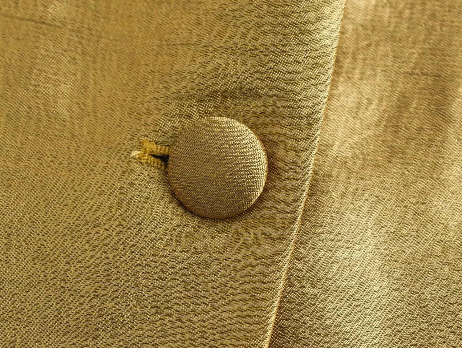 Gold V-Neck Button-Up Blazer