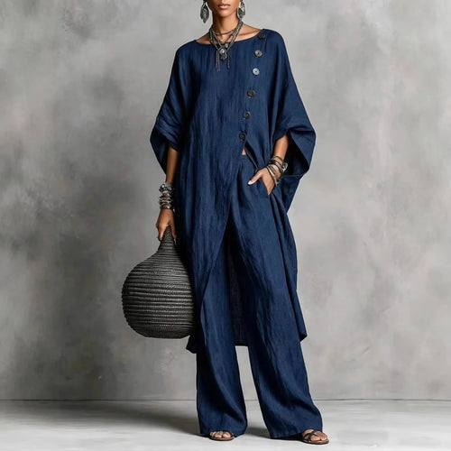 Batwing Sleeve Tunic & Wide Leg Pants Set