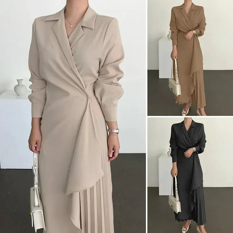 Waist-Cinched Maxi Shirt Dress