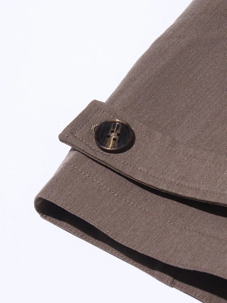 Asymmetric Turtleneck Short Jacket