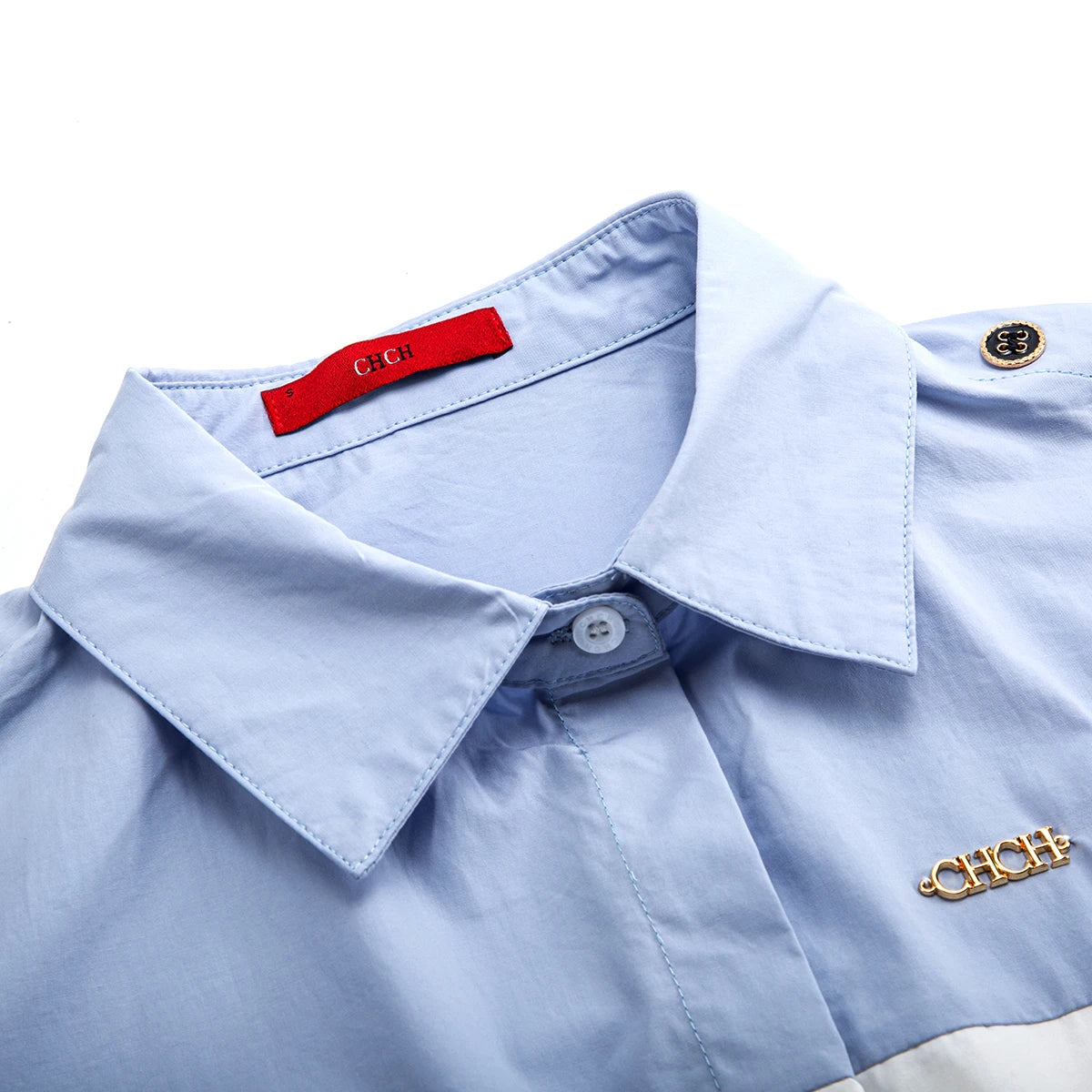 Spliced Color Block Business Shirt