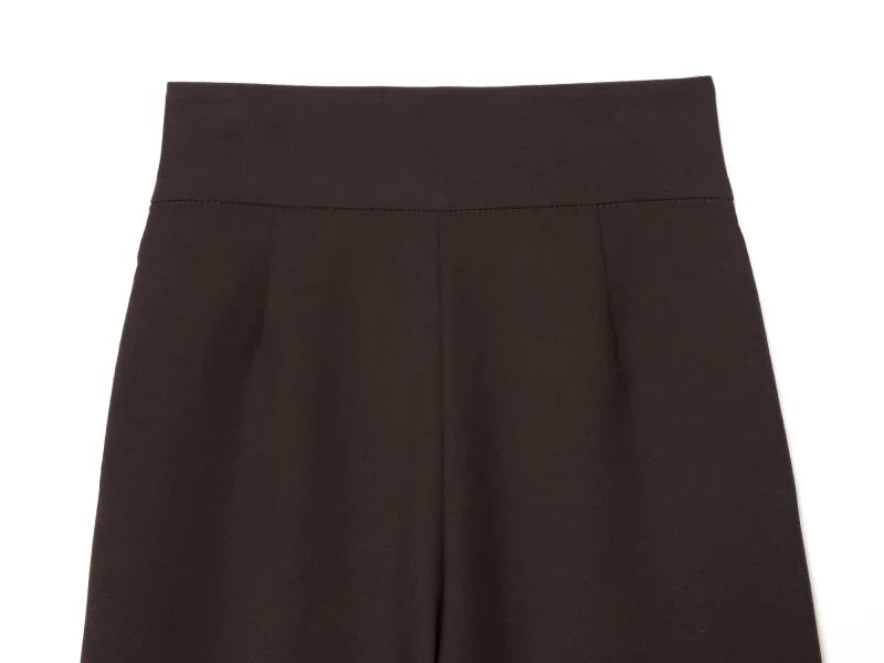 Wide Leg Pleated Trousers