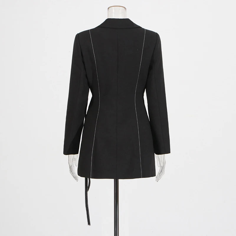 Notch Lapel Top & Straight Trousers Set