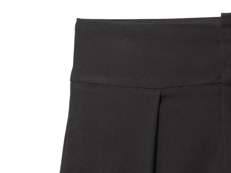 Wide Leg Pleated Trousers