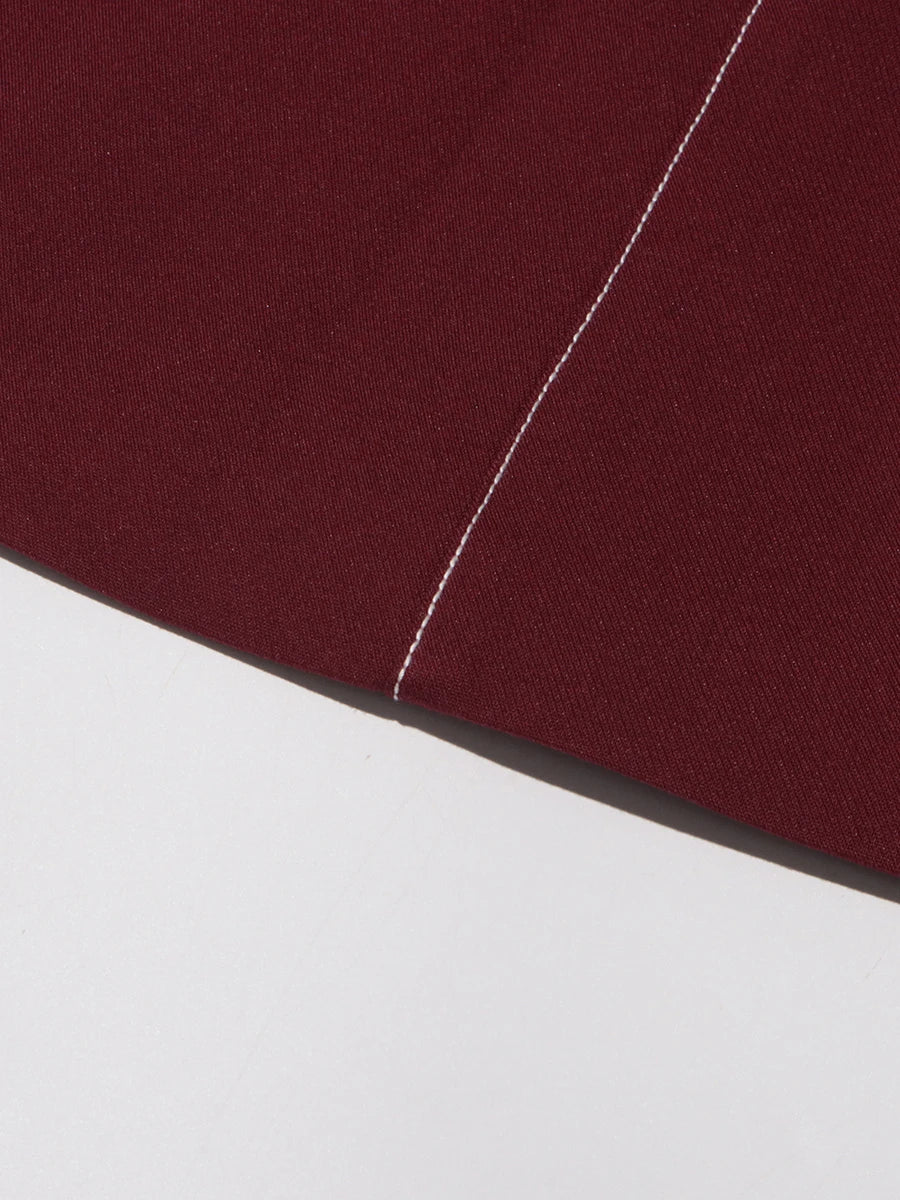 Notch Lapel Top & Straight Trousers Set