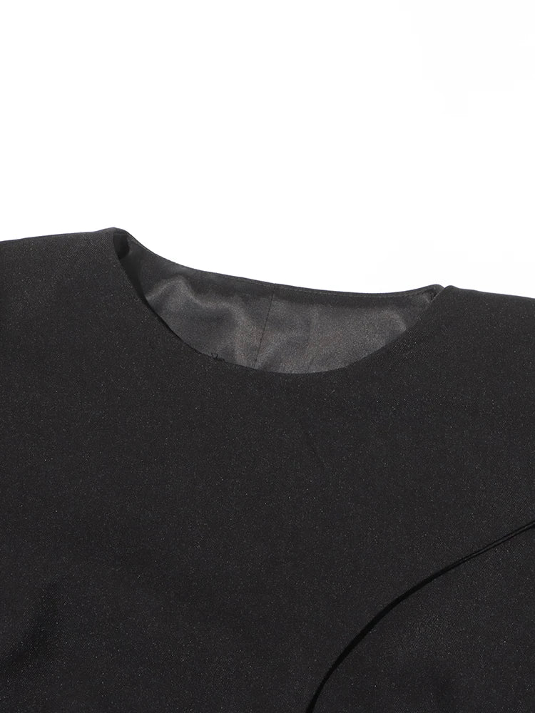 Asymmetric Slim Tunic Blazer