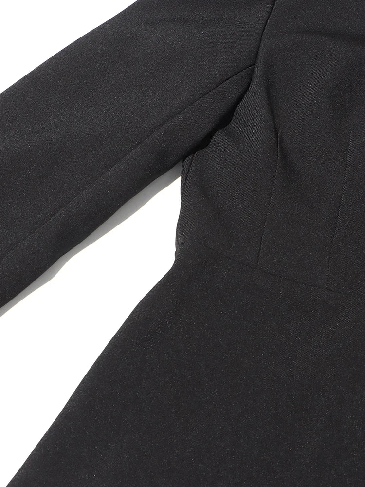 Asymmetric Slim Tunic Blazer