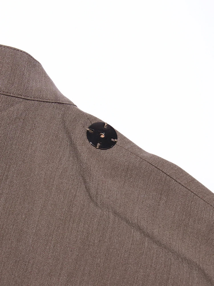 Asymmetric Turtleneck Cropped Jacket