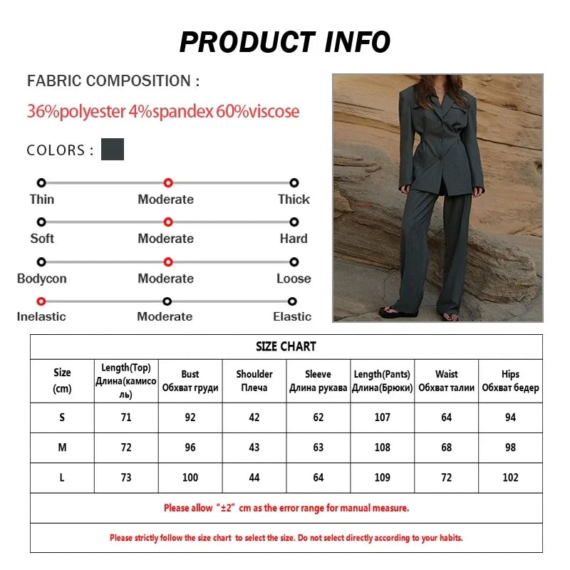 Structured Tunic & Straight Trousers Set