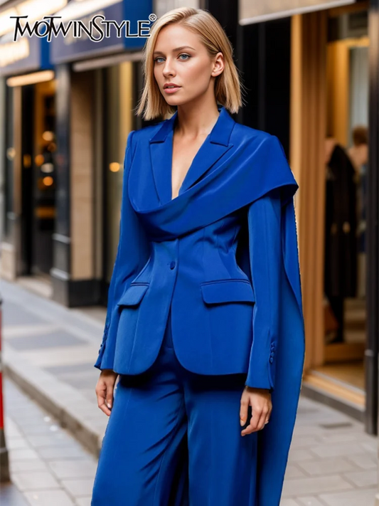 Patchwork Notch Lapel Blazer