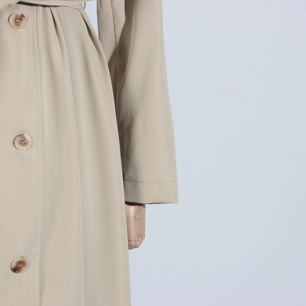 Asymmetric Lace-Up Trench Coat