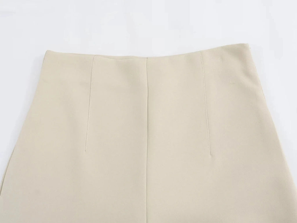 High-Waist Pleated Fluid Wide-Leg Trousers