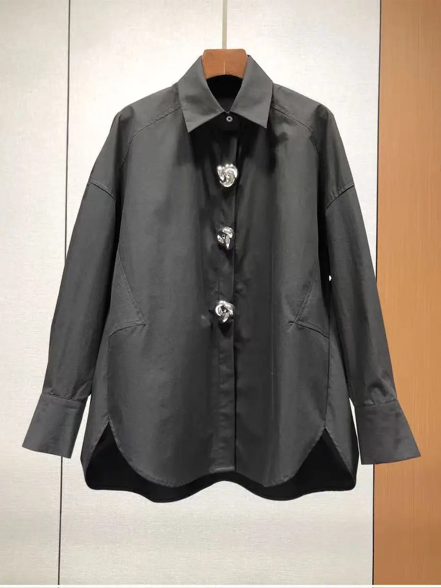 Oversized Cotton Blouse
