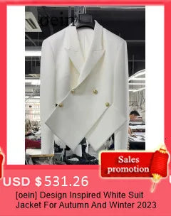 Double-Breasted Lapel Blazer