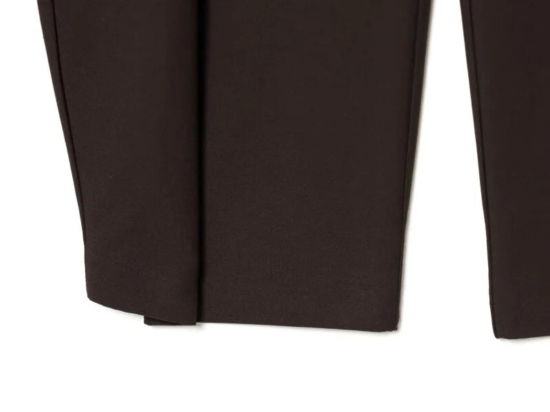 Wide Leg Pleated Trousers